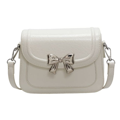 Bow Accent Flap Crossbody Bag