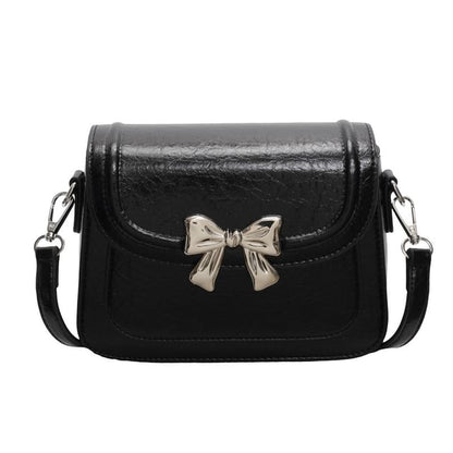Bow Accent Flap Crossbody Bag
