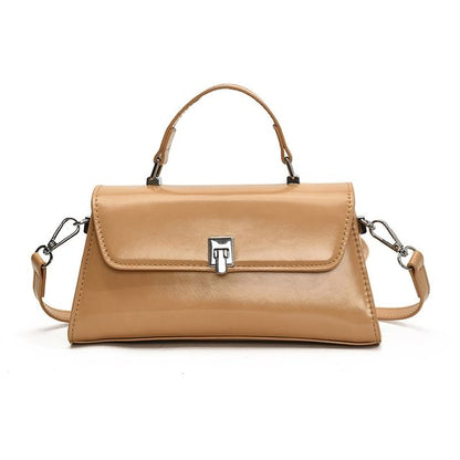 Faux Leather Flap Crossbody Bag
