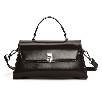 Faux Leather Flap Crossbody Bag