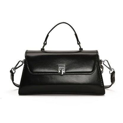 Faux Leather Flap Crossbody Bag