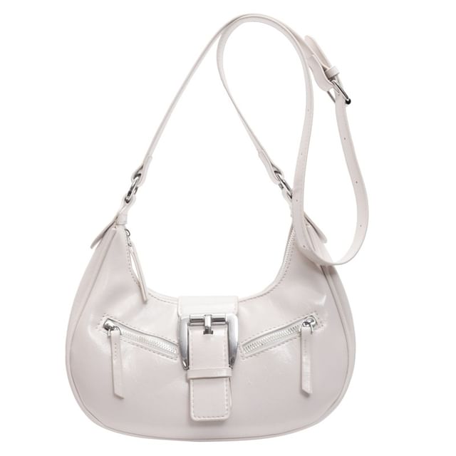 Faux Leather Bucked Shoulder Bag