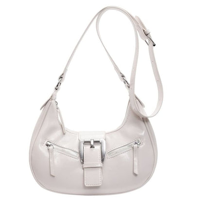 Faux Leather Bucked Shoulder Bag