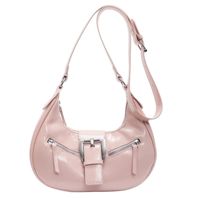 Faux Leather Bucked Shoulder Bag