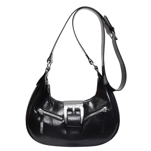 Faux Leather Bucked Shoulder Bag