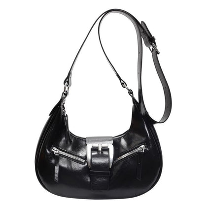 Faux Leather Bucked Shoulder Bag