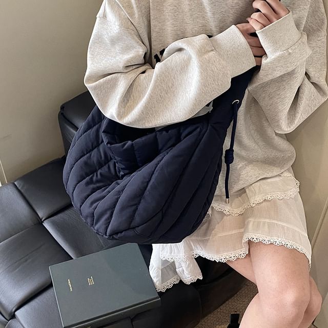 Quilted Plain Shoulder Bag
