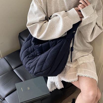 Quilted Plain Shoulder Bag