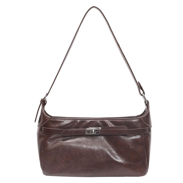 Faux Leather Shiny Shoulder Bag