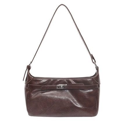 Faux Leather Shiny Shoulder Bag