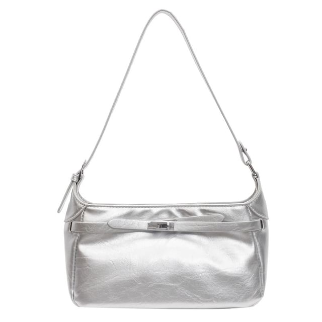 Faux Leather Shiny Shoulder Bag