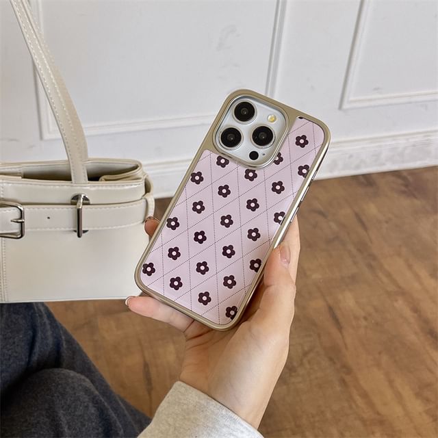 Floral Argyle Phone Case
