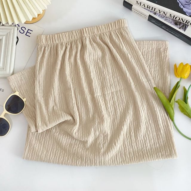Solid High-Waisted Maxi Skirt