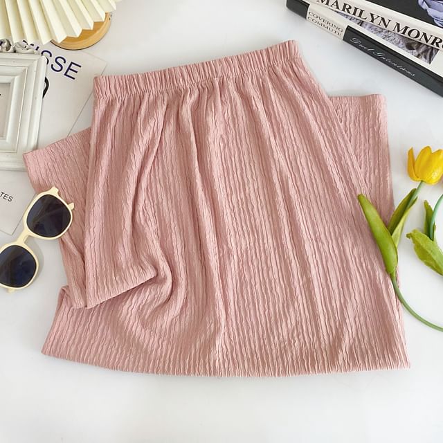 Solid High-Waisted Maxi Skirt