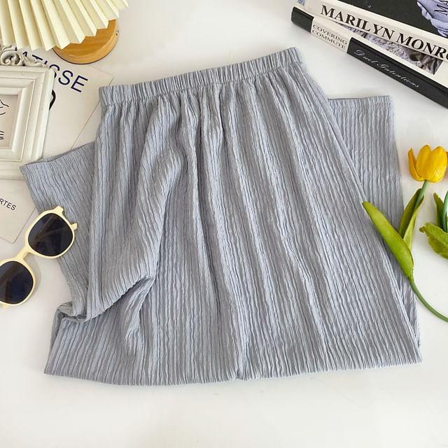 Solid High-Waisted Maxi Skirt