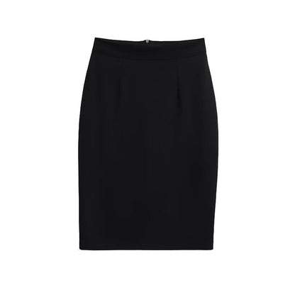 Essential Solid Pencil Skirt with High Rise Silhouette