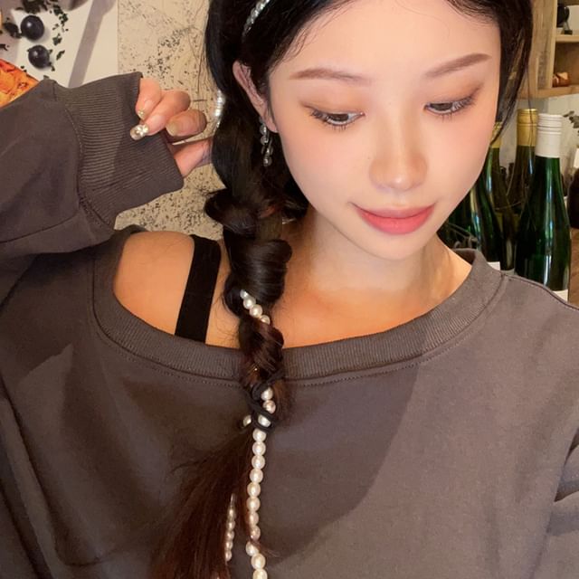 Faux Pearl Beaded Hairband