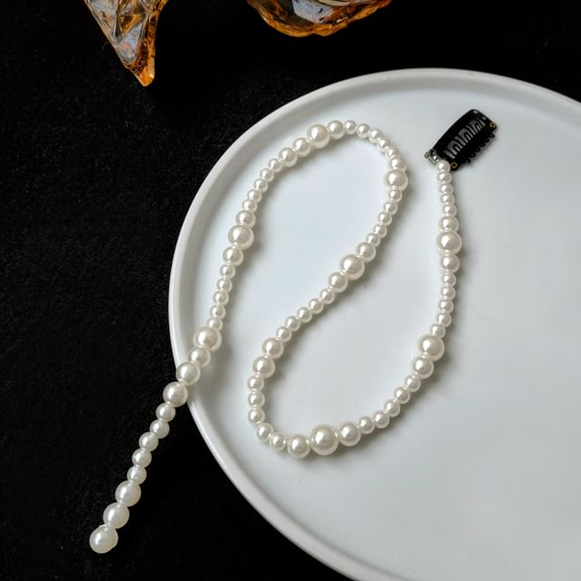 Faux Pearl Beaded Hairband