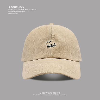Smiley Embroidered Baseball Cap