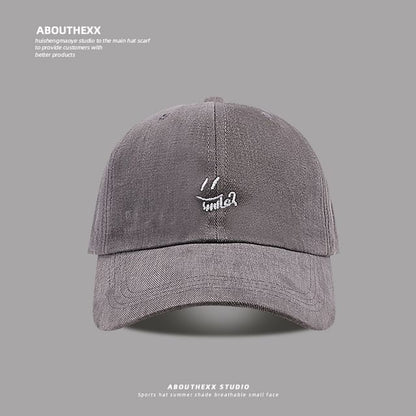 Smiley Embroidered Baseball Cap