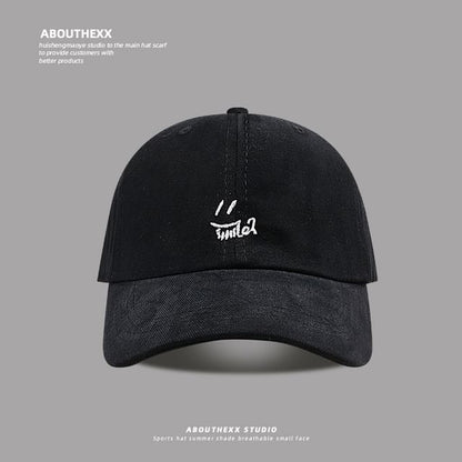 Smiley Embroidered Baseball Cap