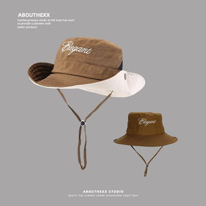 Lettering Embroidered Boonie Hat