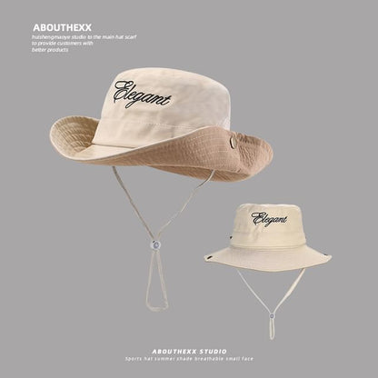 Lettering Embroidered Boonie Hat