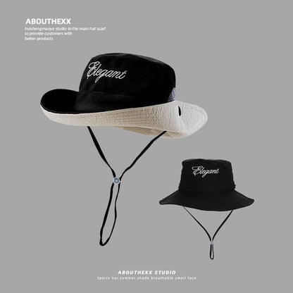 Lettering Embroidered Boonie Hat