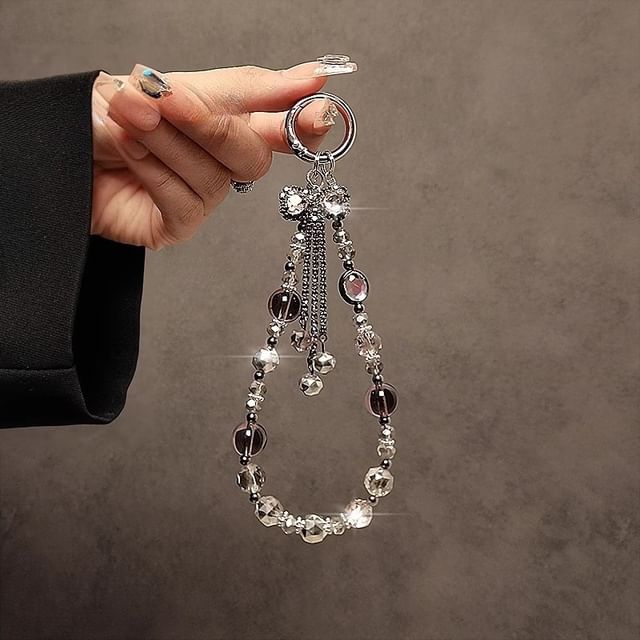 Strap Phone Faux Crystal Bow