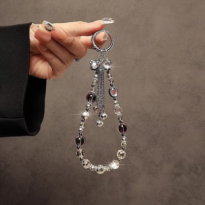 Strap Phone Faux Crystal Bow