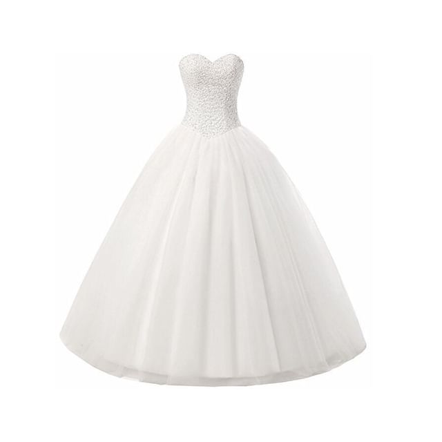 Wedding Mesh Gown Sequin Tube A-Line Panel Plain