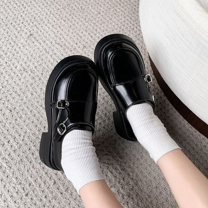 Platform Mock Strap Shoes