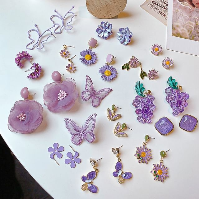 Flower / Butterfly Drop / Stud Earring (Various Designs)