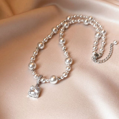 Rhinestone Beaded Necklace