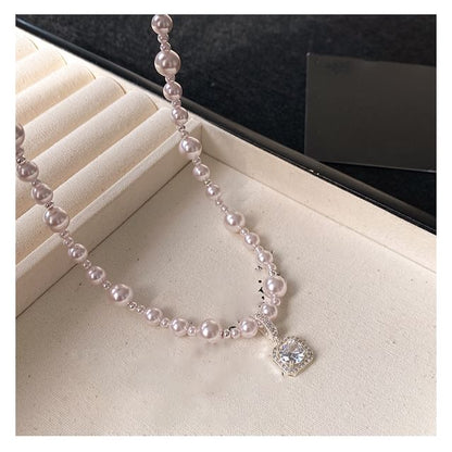 Rhinestone Beaded Necklace