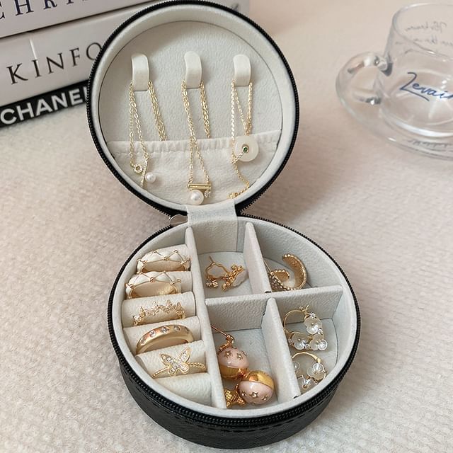 Plain Round Jewelry Storage Box