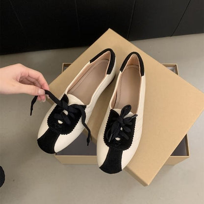 Sneakers Tone Faux Leather Lace-Up Two