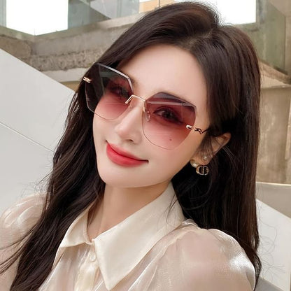 Geometric Frameless Sunglasses