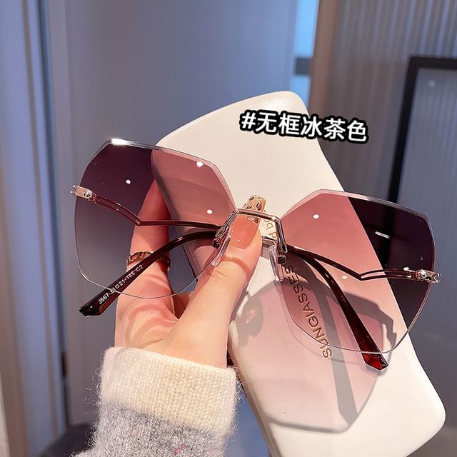 Geometric Frameless Sunglasses