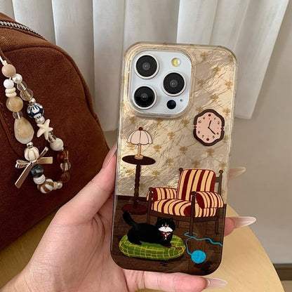 Cat Phone Case with Strap