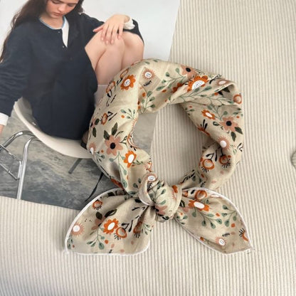 Floral Print Square Scarf