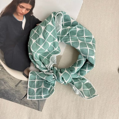 Floral Print Square Scarf