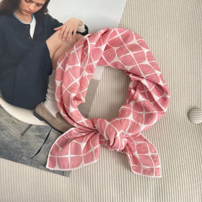 Floral Print Square Scarf