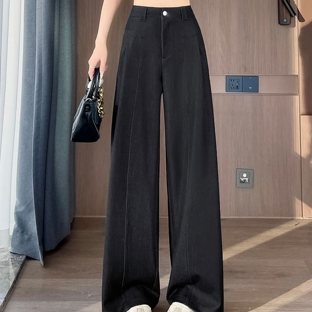 High Waist Wide Leg Jeans (Various Designs)