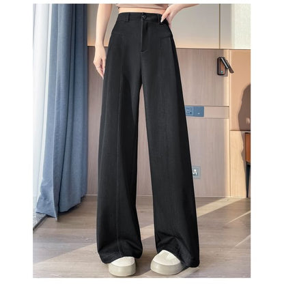 High Waist Wide Leg Jeans (Various Designs)