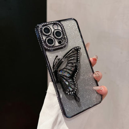 Stand Case Phone Butterfly Embellished