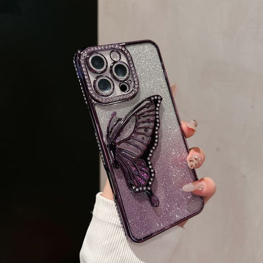 Phone Embellished Stand Butterfly Case