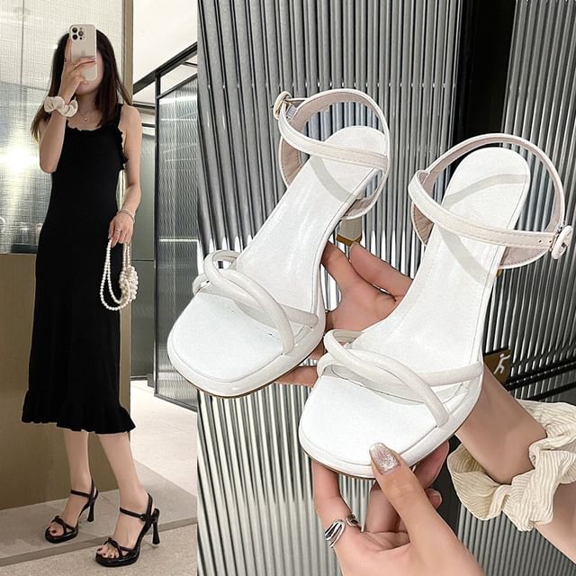 High Heel Plain Sandals