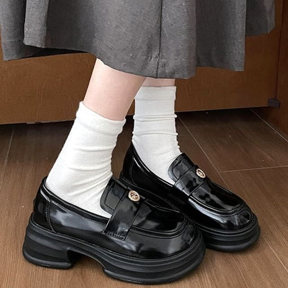 Buckled Platform Penny Loafers