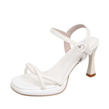 High Heel Plain Sandals